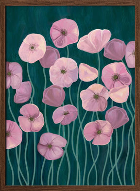 Pink poppies Poster