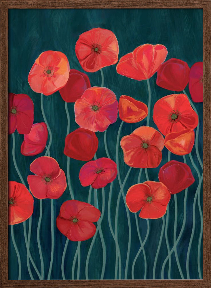 Red poppies Poster