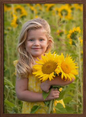 Sunflower girl Poster