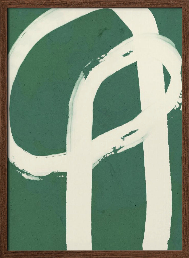 Strokes On Green 6 Poster