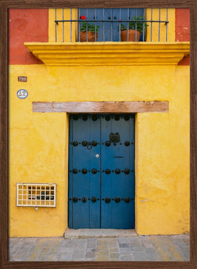 Blue and Yellow | Oaxaca Mexico Poster