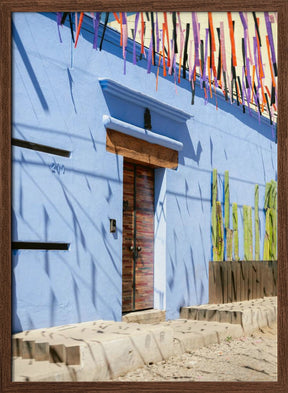 Oaxacan door - Colorful travel photography Mexico Poster