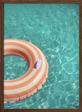 Peach Fuzz Swimming Pool Fun Poster