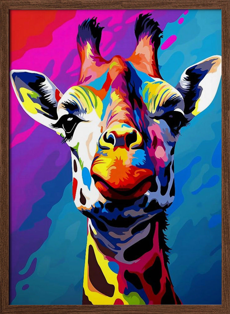 Giraffe Pop Art Poster