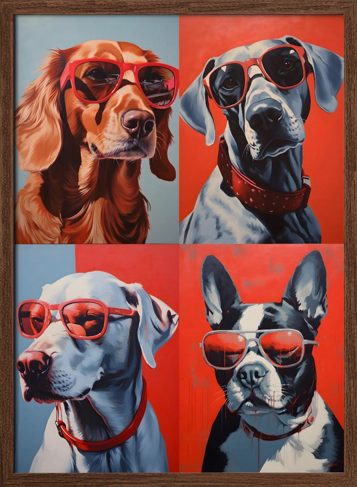 Dogs In Shades Poster