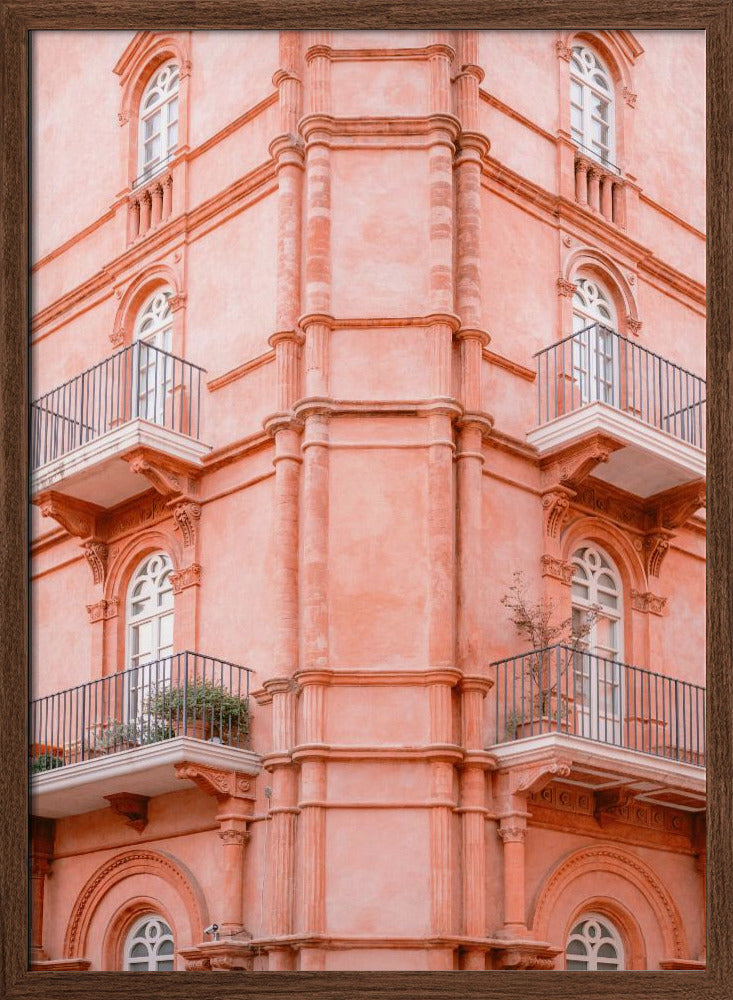 Pastel Pink Umbria | Italy travel photography Poster