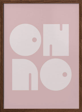 Oh No Pink Whiteratio 3x4 Print By Bohonewart Poster