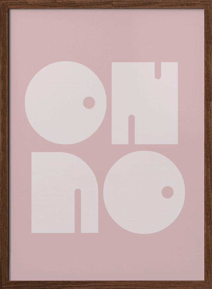 Oh No Pink Whiteratio 3x4 Print By Bohonewart Poster