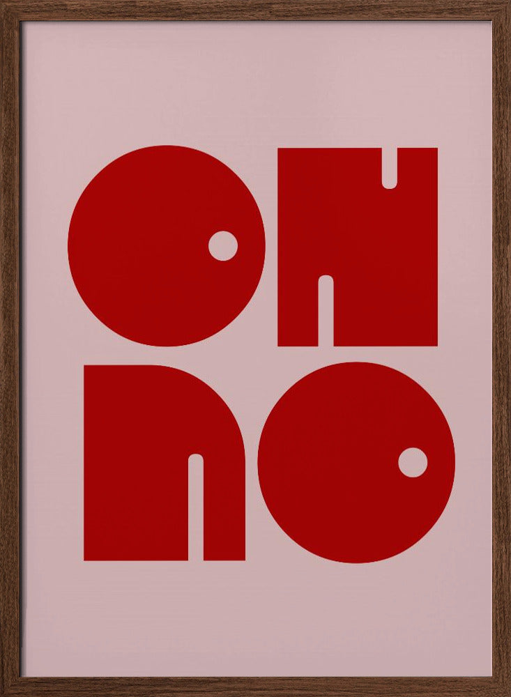 Oh No Pink Red.psdratio 3x4 Print By Bohonewart Poster