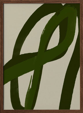 Green Strokes No 1 Poster