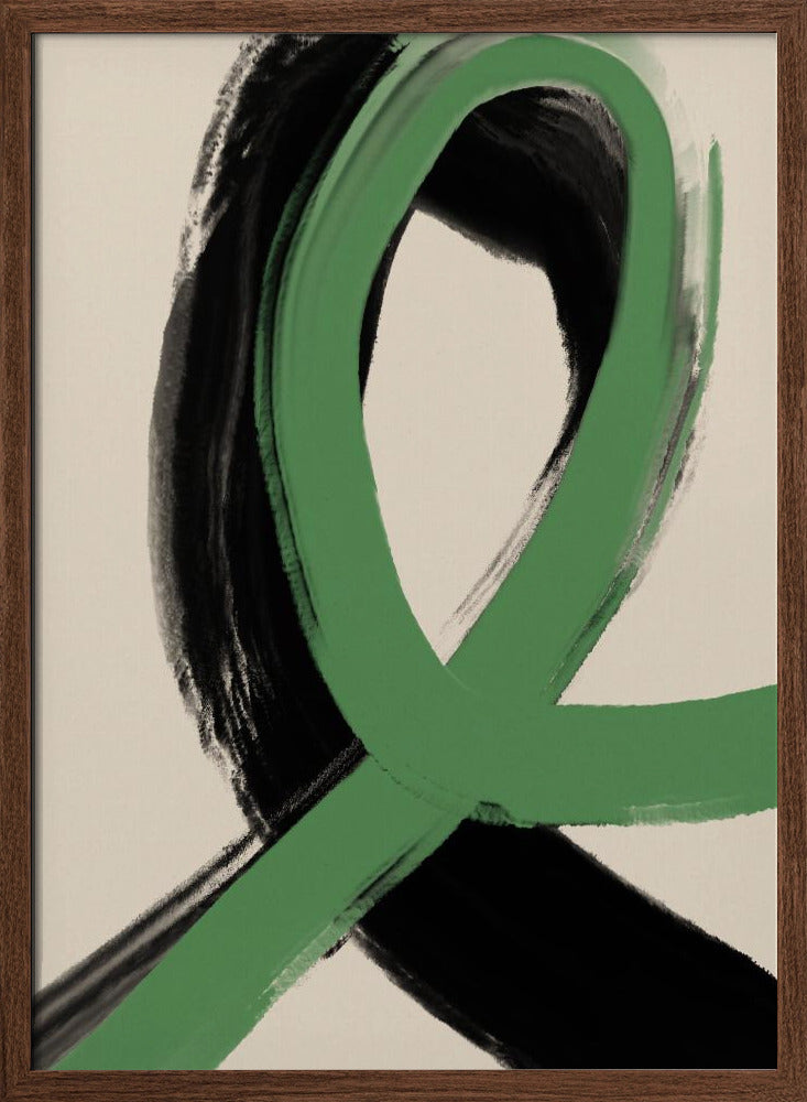 Black And Green No 1 Poster