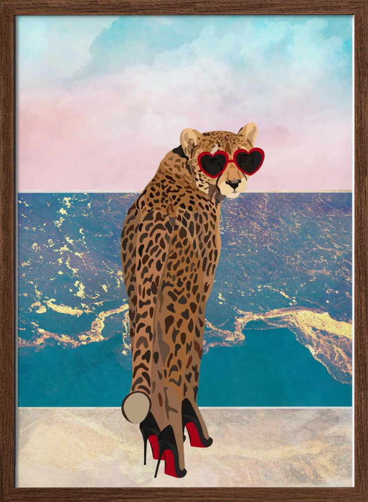 Cheetah on holiday Poster