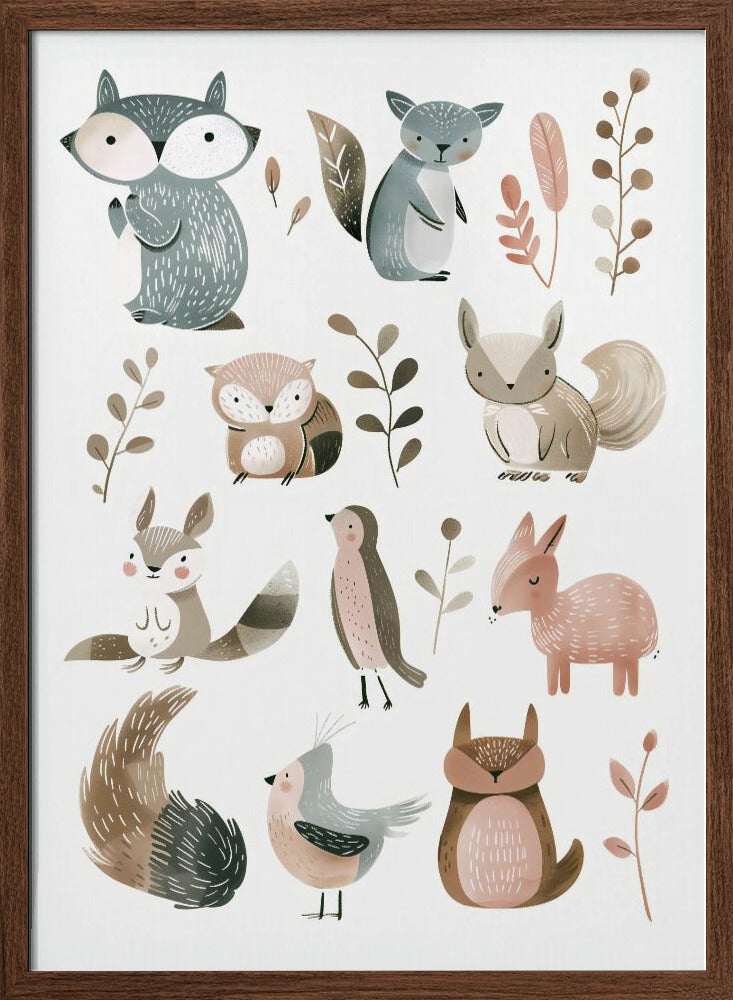 Cute Animals No 2 Poster