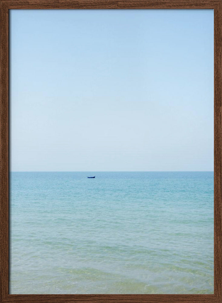 Tiny Blue Boat Poster