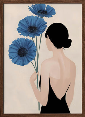 Blue Blooms In Silence Poster