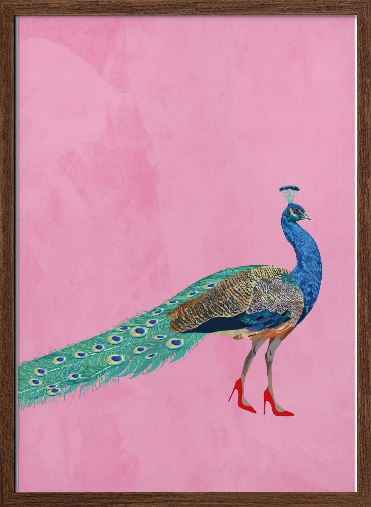 Peacock wearing heels Poster