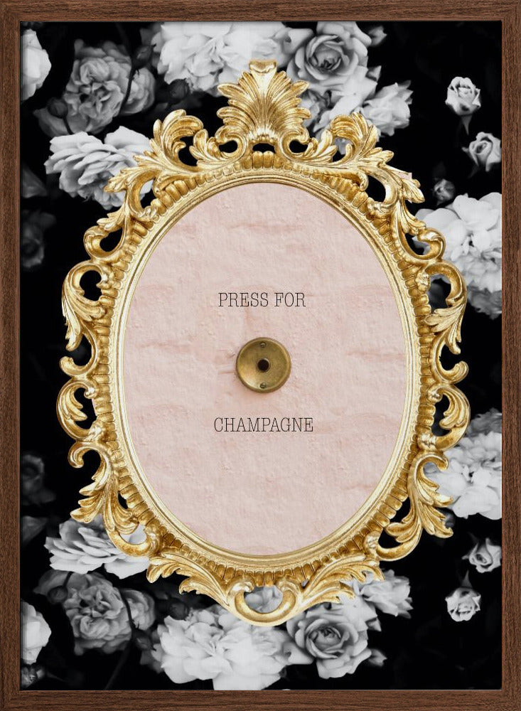 Champagnedarkfloral Ratio2x3 Poster