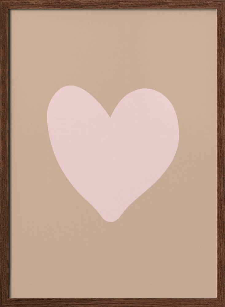 Brownpinkloveheart Ratioiso Poster