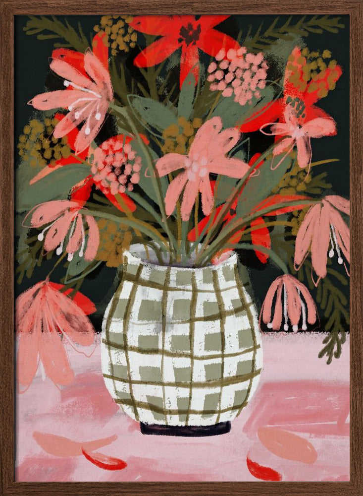 Plaid Vase Poster