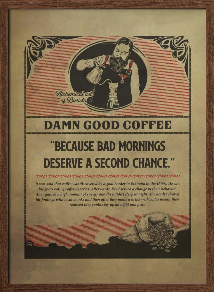 Barista Coffee Print Poster