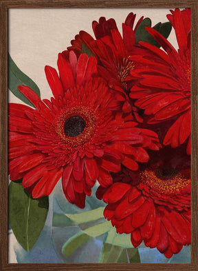 Red Gerbera Daisy Detail 3 Poster