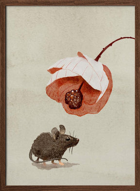 Mouse and Flower Poster