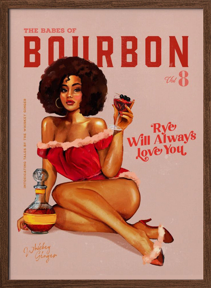 Babes of Bourbon Vol 8 Vintage Pinup Girl With Afro Poster