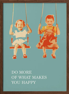 Two Little Girls On Swings Poster