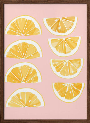 Sliced Lemons Poster