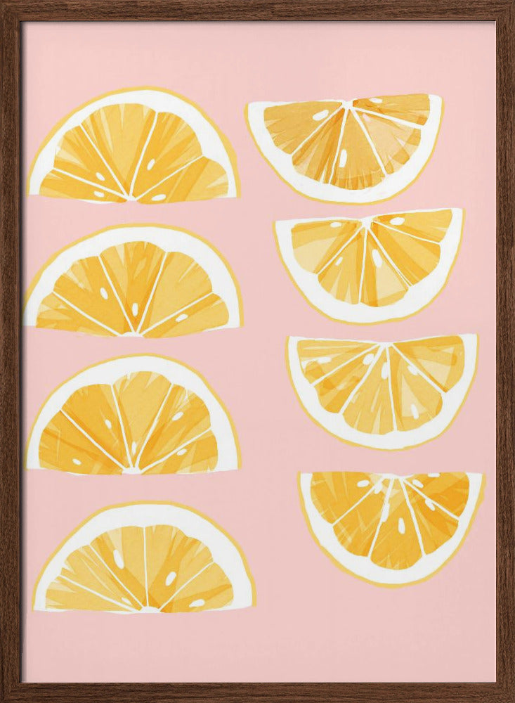 Sliced Lemons Poster