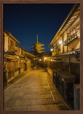 Historic Kyoto with Yasaka Pagoda in the evening Poster