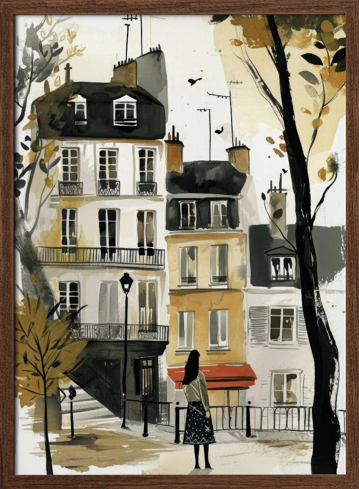 Paris  Watercolor Digital Painting (2) Poster