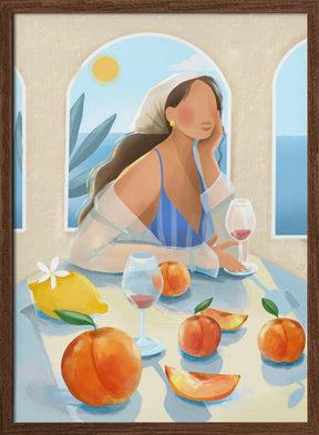 Girl with peaches Poster