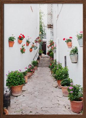 White Floral Street Poster