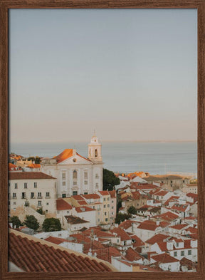 Golden Sunset in Lisbon Poster