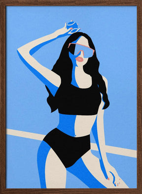 Blue Sport Girl Poster