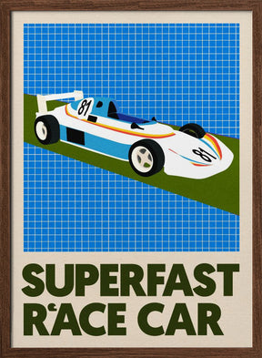 Superfast Race Car Poster