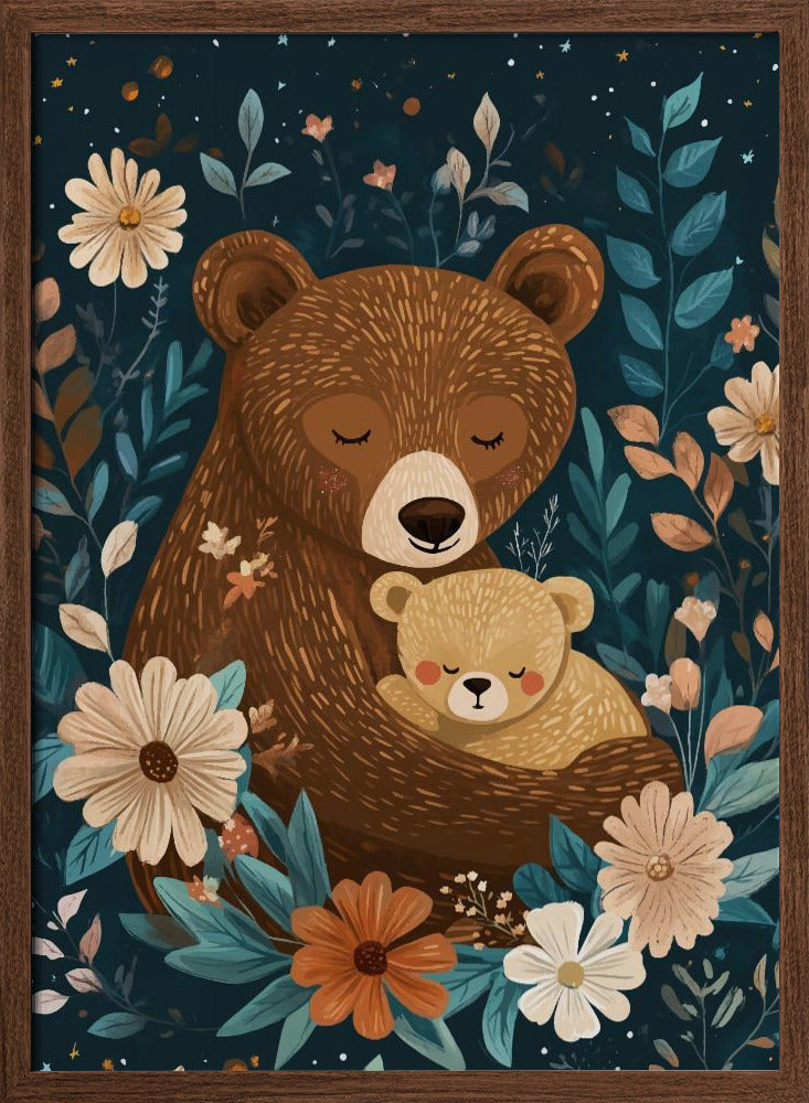 Mama Bear With Cub Poster