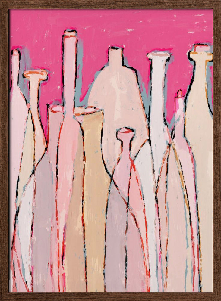 Pastel bottles Poster