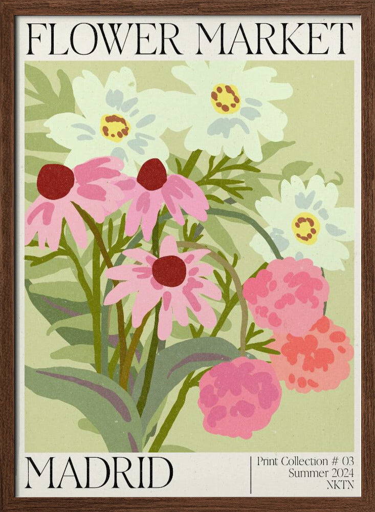 Madrid Flower Market Poster