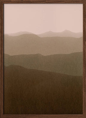 Gradient Landscape tan and rose Poster