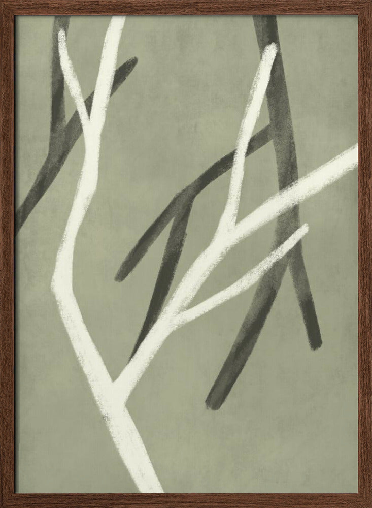 Twigs On Sage Green 1 Poster