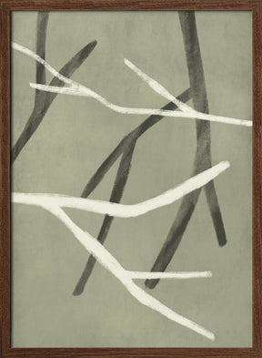 Twigs On Sage Green 4 Poster