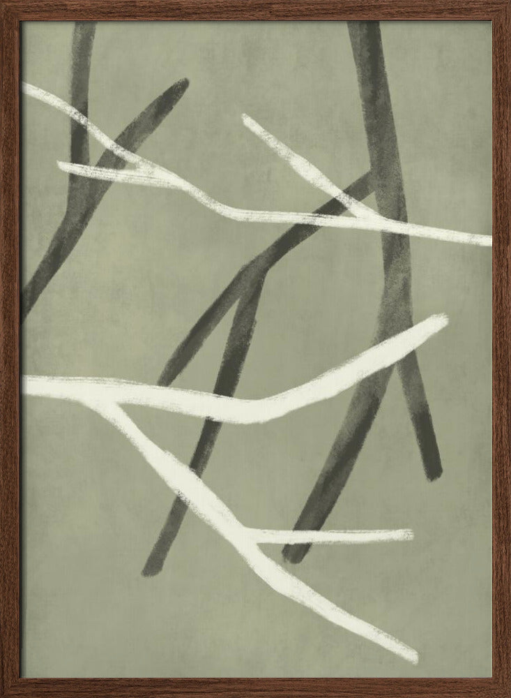 Twigs On Sage Green 4 Poster