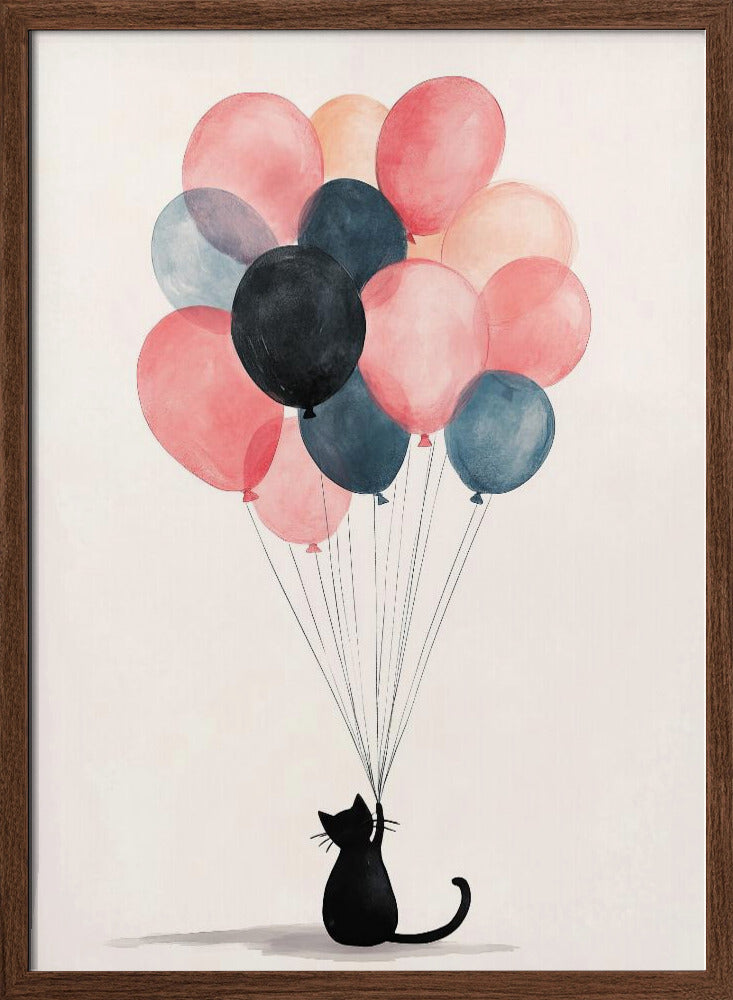 The Cat and the Balloons Poster