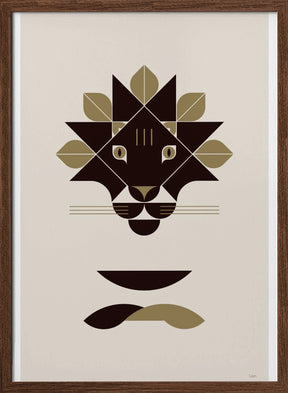 Golden Animals - Lion (white) Poster