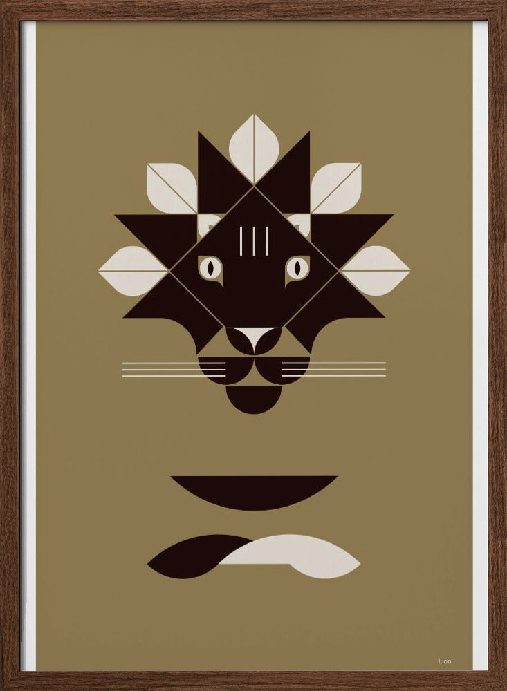 Golden Animals - Lion (gold) Poster