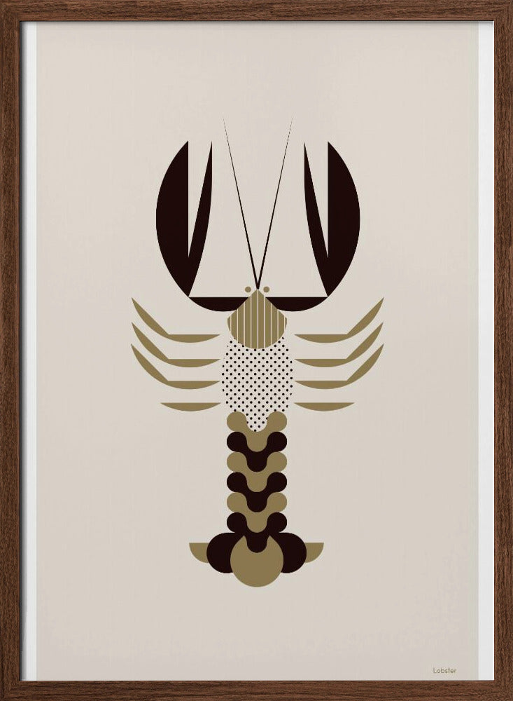 Golden Animals - Lobster (white) Poster