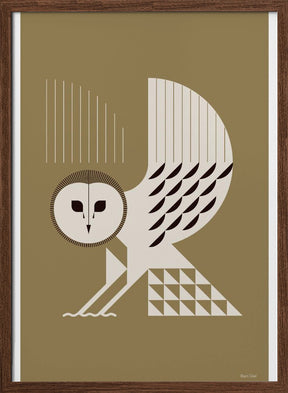 Golden Animals - Barn Owl (Gold) Poster