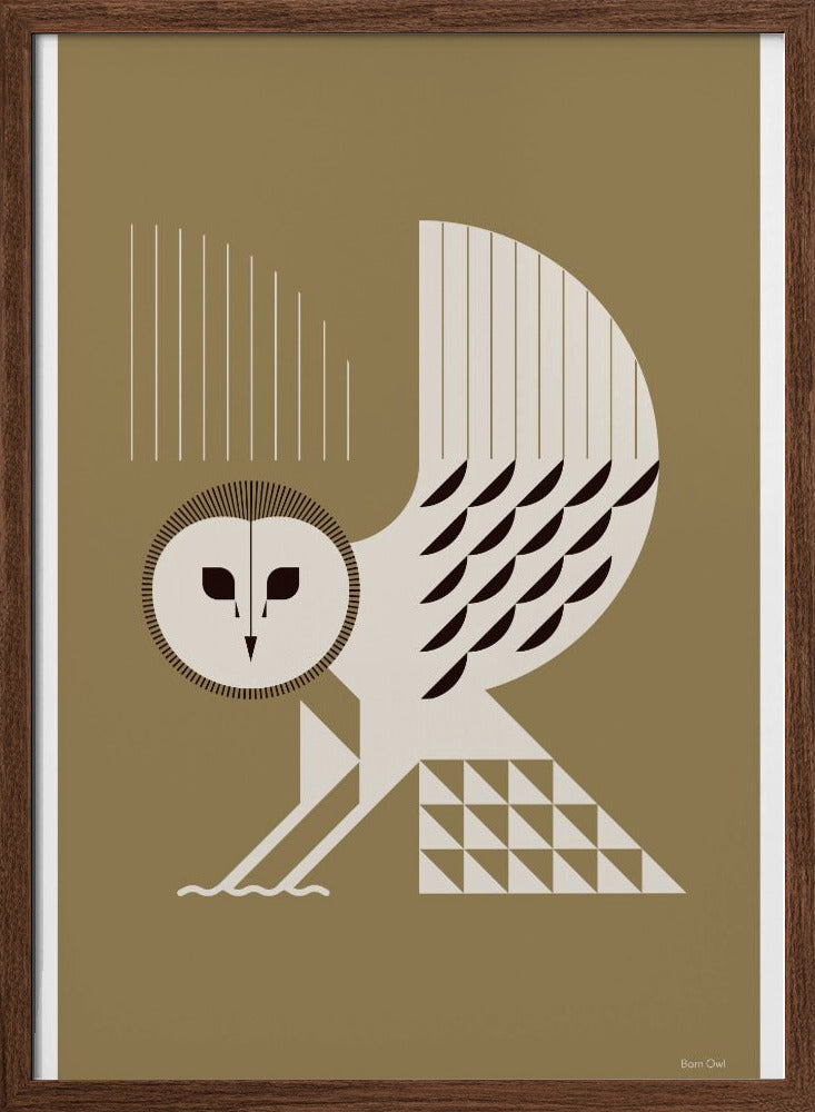 Golden Animals - Barn Owl (Gold) Poster